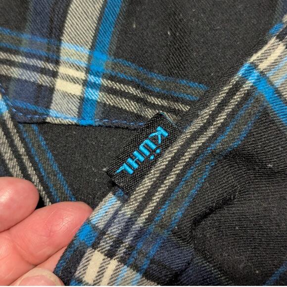 KUHL Maverik Pearl Snap Button Down Shirt Long Sleeve Flannel Gorpcore Mens XL - Picture 4 of 5